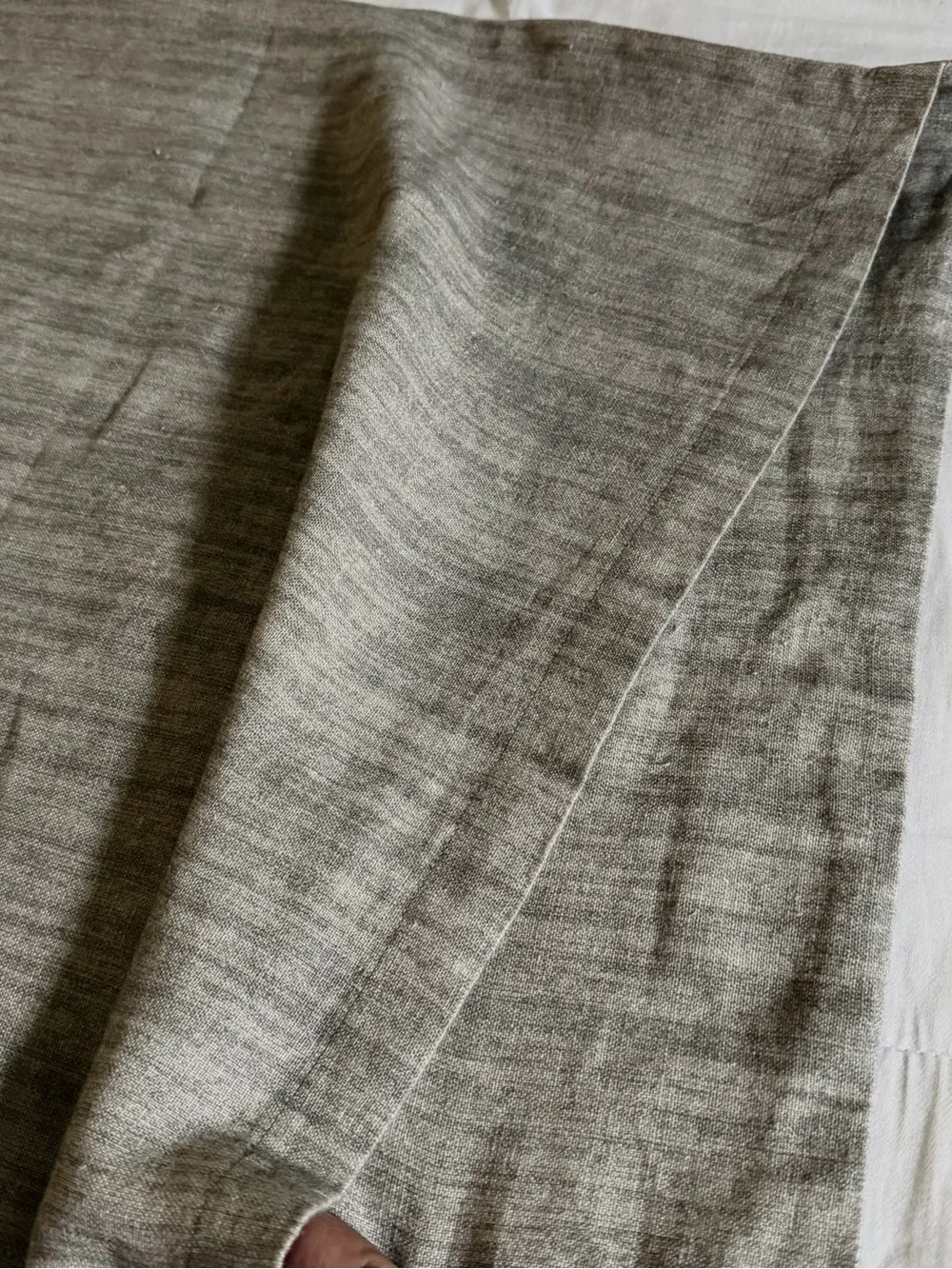 Restoration Hardware Gray and Cream Patterned Euro Sham Cover 25.5”